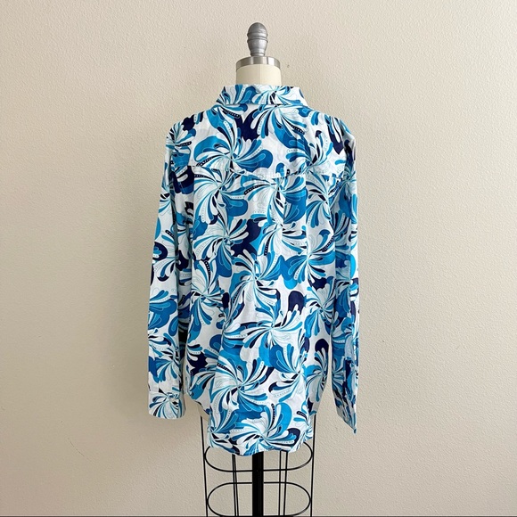 Pappagallo Soleil Button Down Blouse - Picture 3 of 4